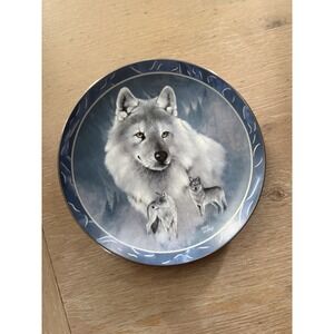 Vtg Silver Scout By Eddie LePage Spirit Of The Wilderness Wolf Plate
